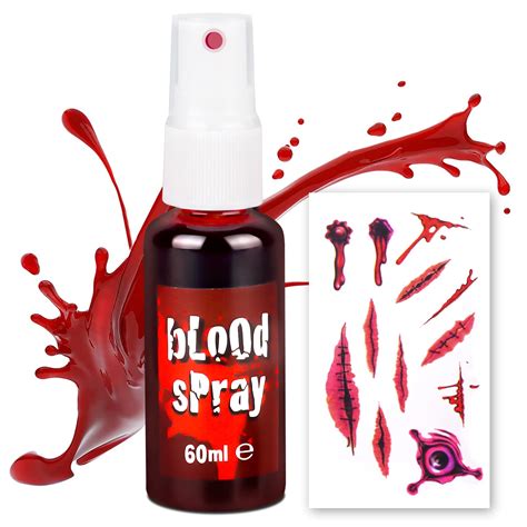 can you spray fake blood on clothes then dry|how to get blood on a shirt.